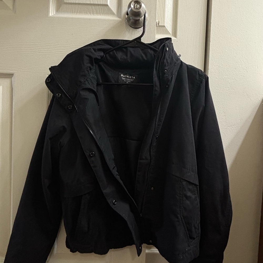 Athleta Black Windbreaker Jacket